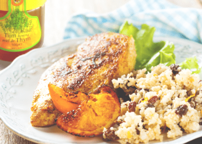 Couscous met honing, rozijnen en pecannoten