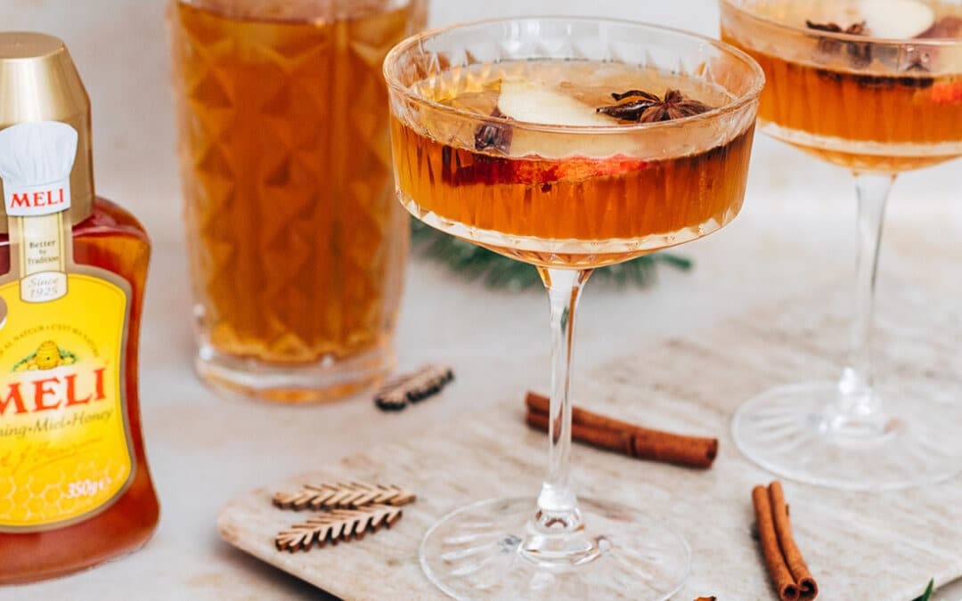 Winterse cocktail met kaneel en Meli-honing